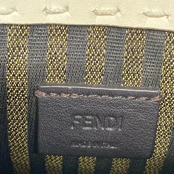 FENDI Sunshine Shopper 2WAY 8BS051 Cream Leather - Women's Tote Bag - Picture 8 of 14